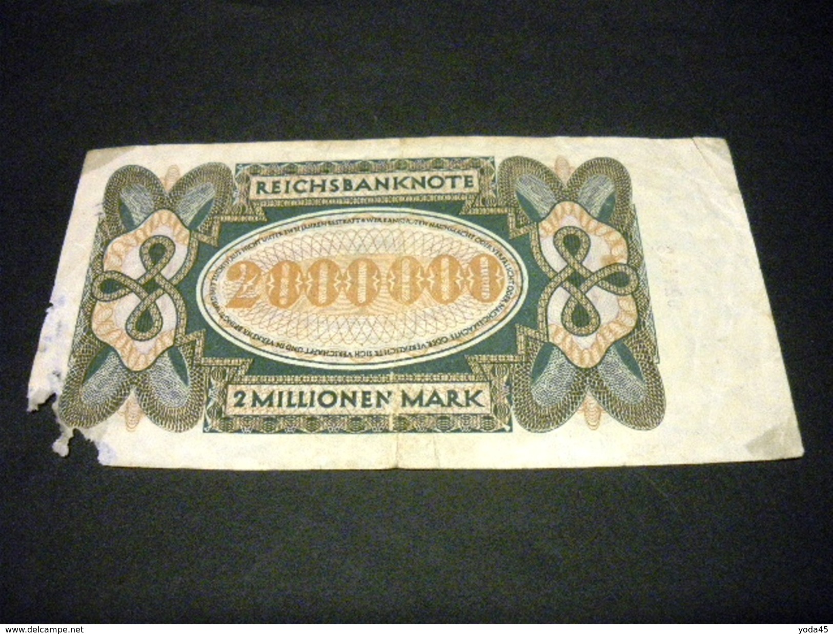 ALLEMAGNE 2 Millionen /2000000 Mark 23/07/1923 , Pick N° 89 , GERMANY - 2 Miljoen Mark