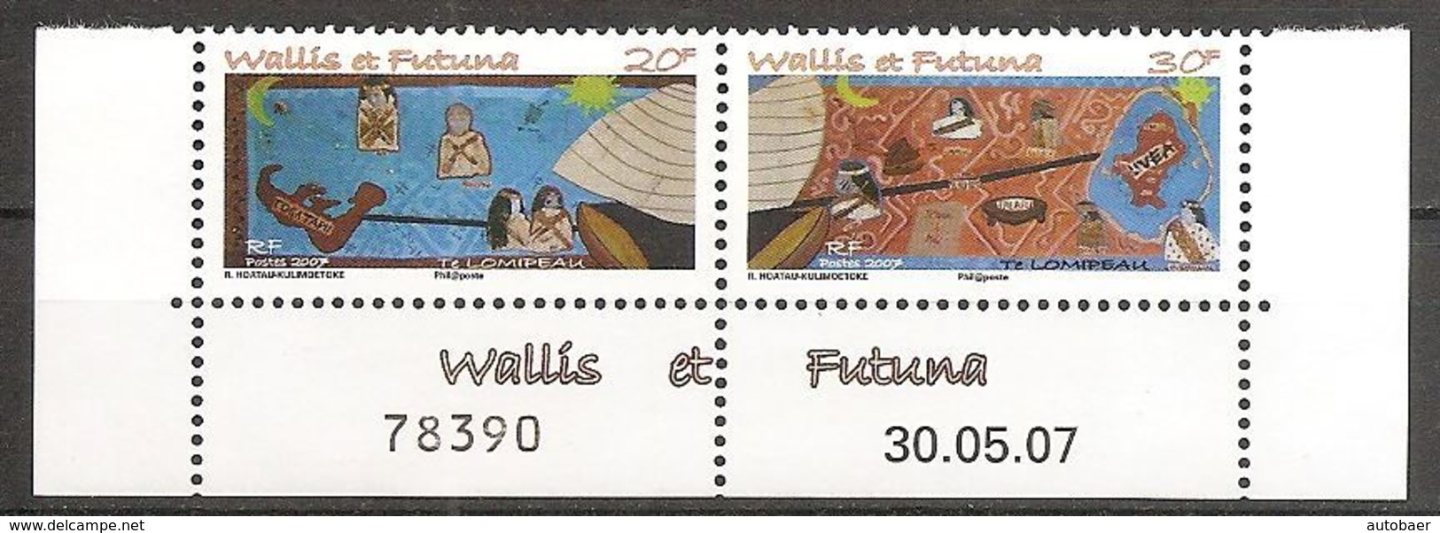 Wallis Und Et Futuna 2007 Contes Et Legendes Sagen Und Legenden Michel No. 954-55Z Pair Se Tenant MNH Postfrisch Neuf - Nuovi