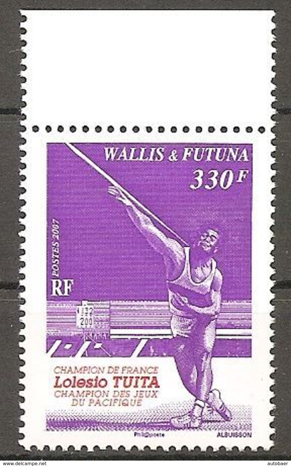 Wallis Und Et Futuna 2007 Lolesio Tuita Speerwerfer Michel No. 951 MNH Postfrisch Neuf - Neufs