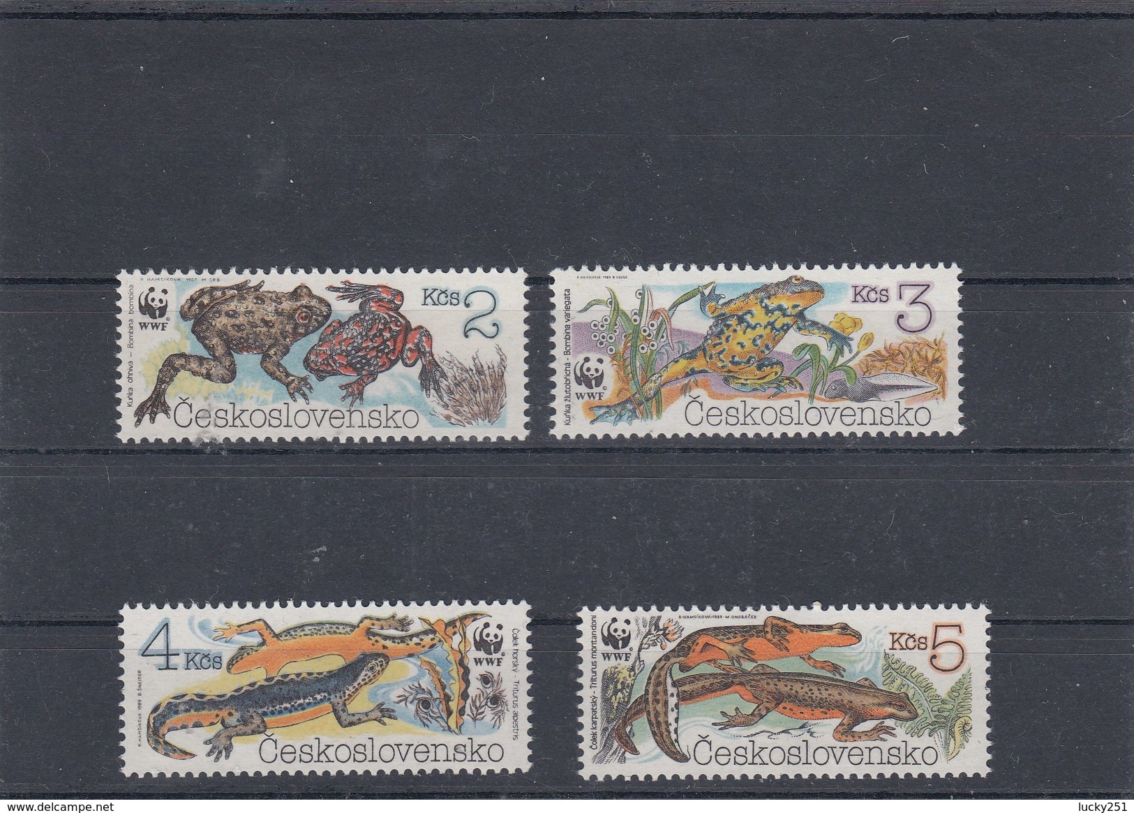 Tchécoslovaquie - Amphibiens - Neufs** - Année 1989 - Y.T. N° 2808/2811 - Nuovi