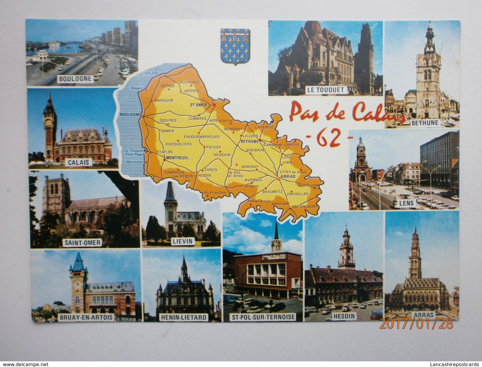 Postcard Pas De Calais 62 Multiview Hesdin Arras Lieven Bethune St Pol Sur Ternoise My Ref B2170 - Autres & Non Classés