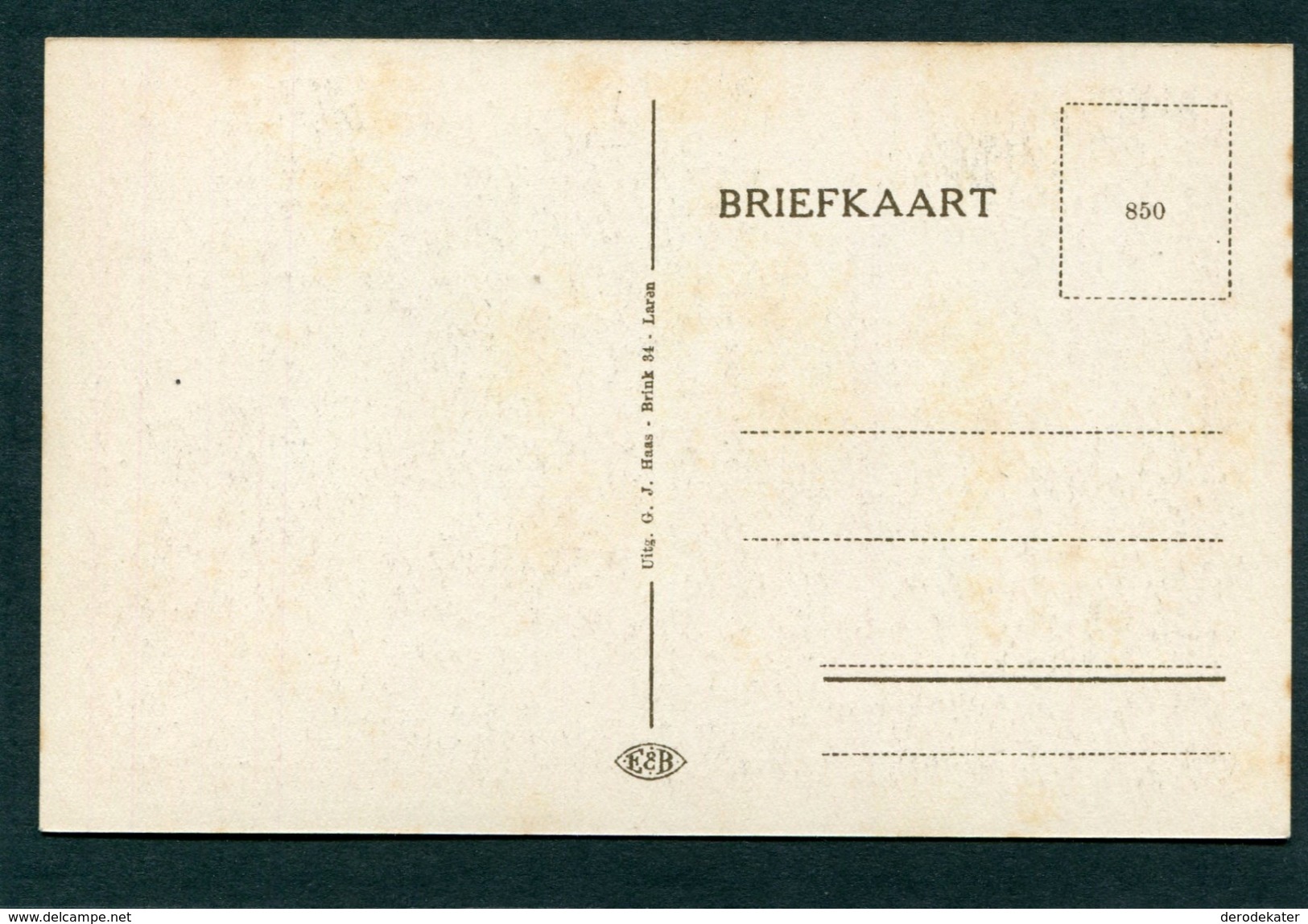 CAFE 'T BONTE PAARD LAREN.BRIEFKAART ONGELOPEN.UITG.G.J.HAAS.E&B.MENSEN.FIETS.'20'S? FRAAI! - Laren (NH)