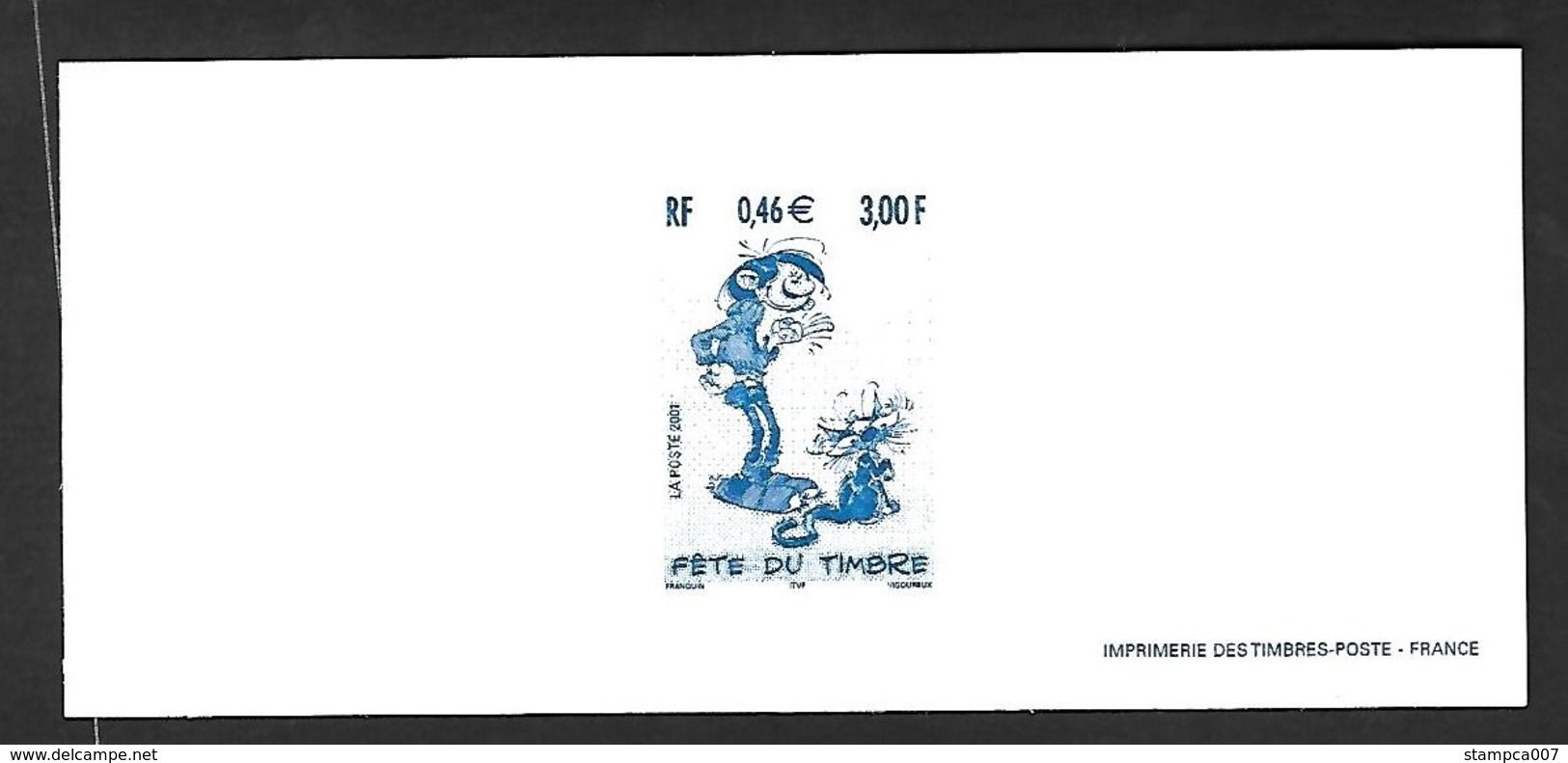 2001 Gaston Lagaffe - Guust Flater Strip BD Cartoon Comic - Gekartoneerde Kaart Met Afbeelding Zegel - Sonstige & Ohne Zuordnung