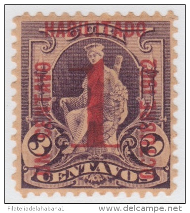 1902-44 CUBA REPUBLICA. 1902. Ed.174. 1c HABILITADO. SIN GOMA. - Ongebruikt