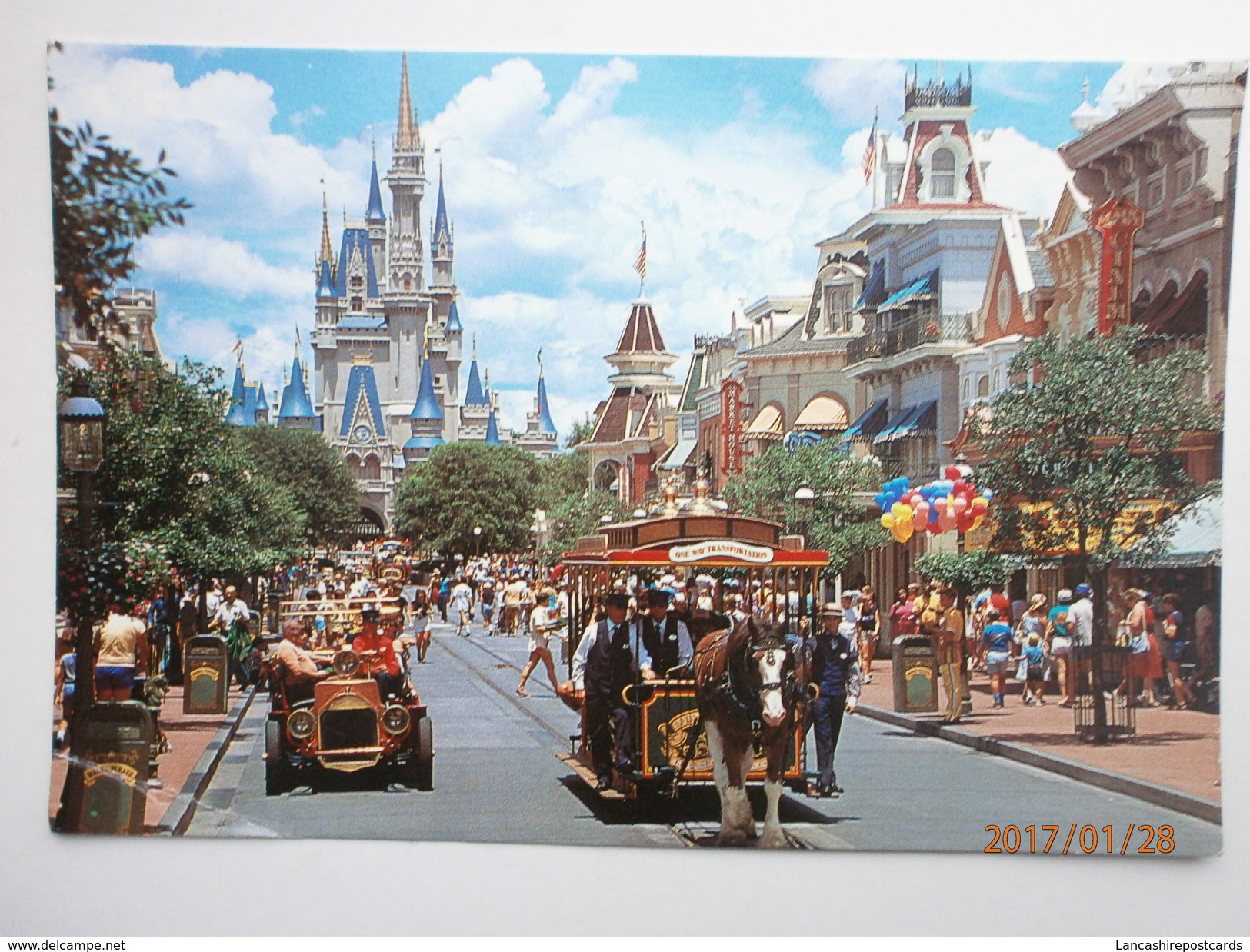 Postcard Main Street USA Disneyworld Disney The Vacation Kingdom Of The World My Ref B2175 - Disneyworld