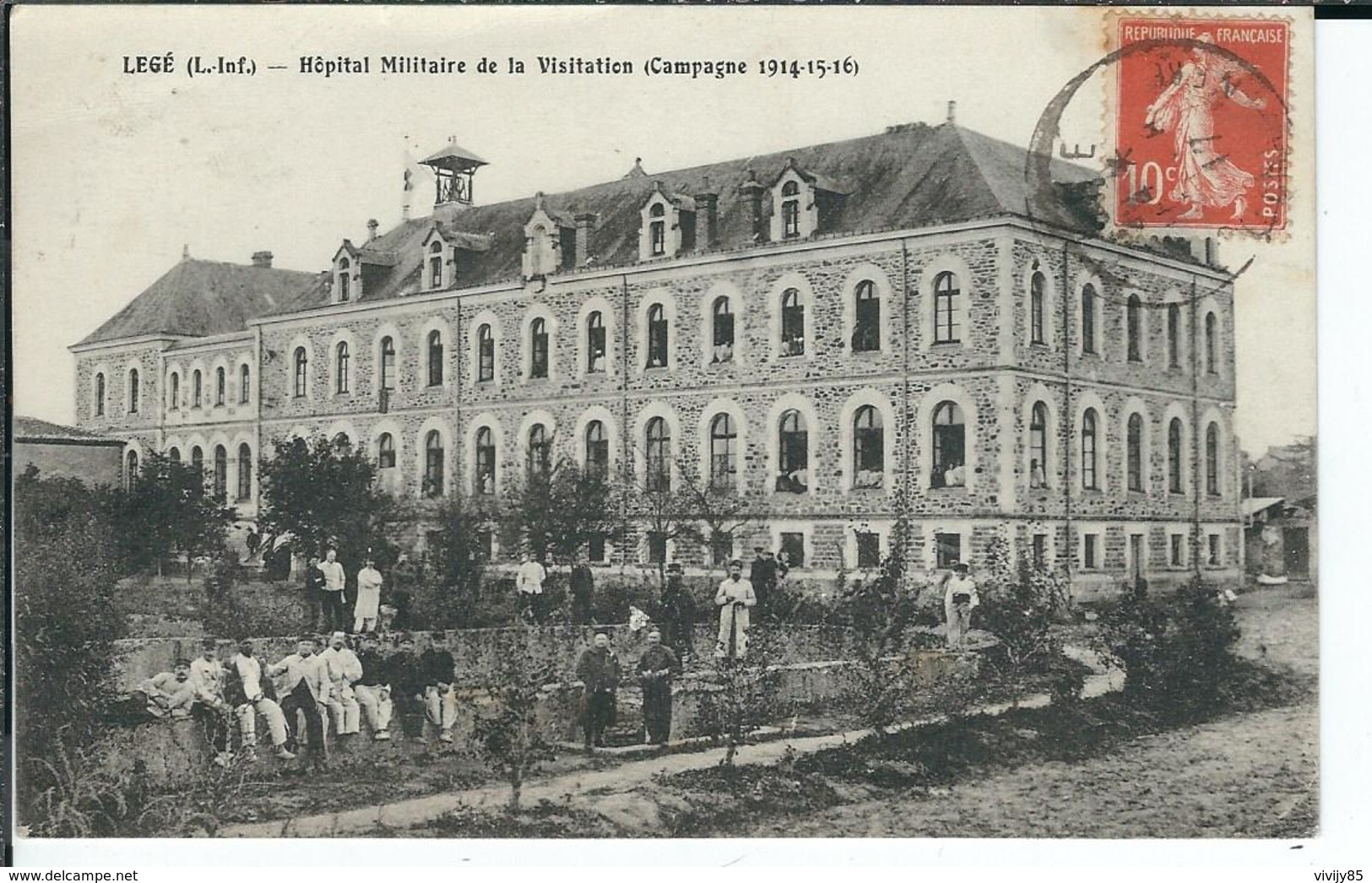 44 - LEGE -  Belle Vue Animée De L'Hôpital Militaire De La Visitation ( Campagne 1914-15-16 ) - Legé