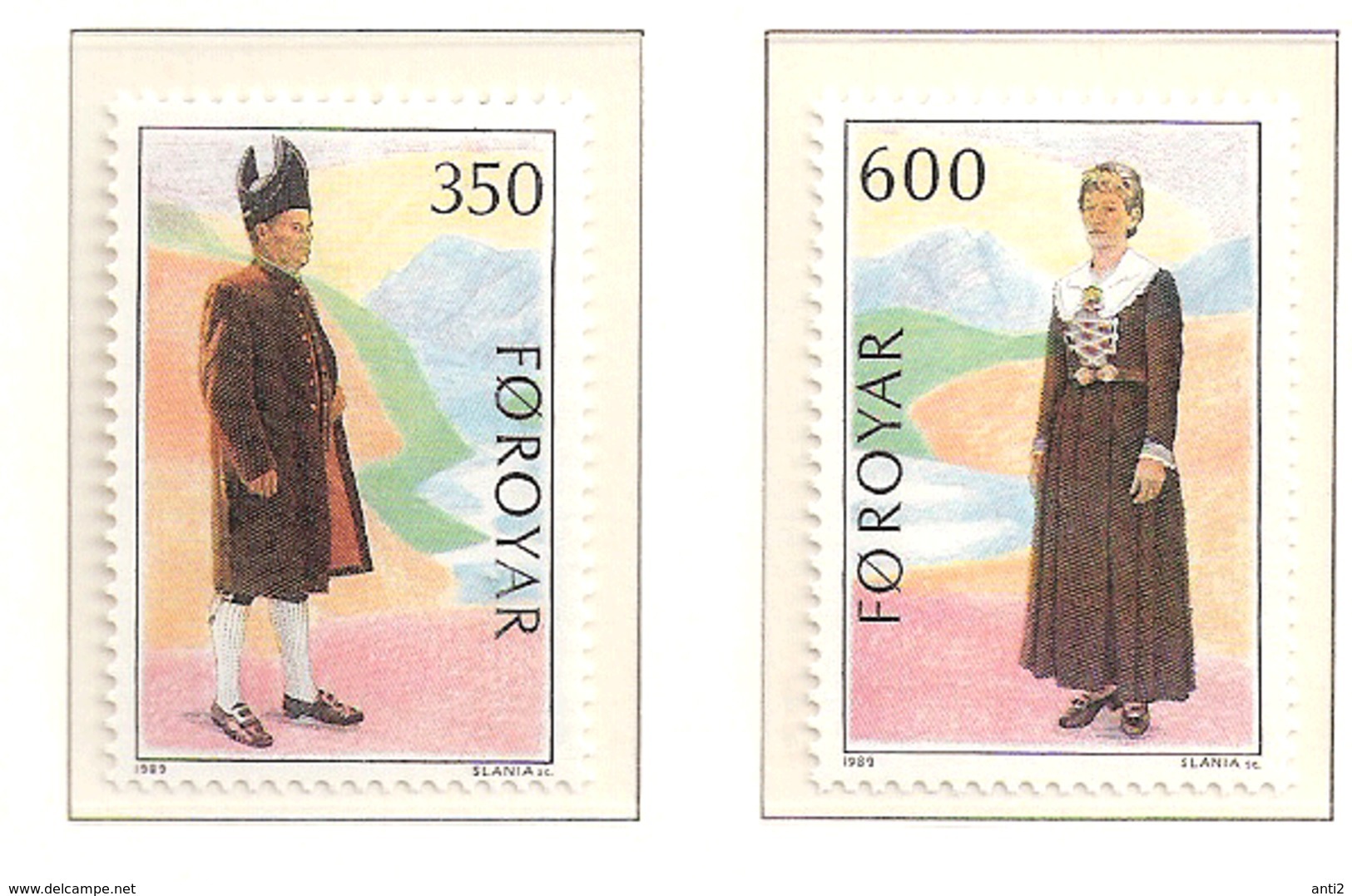 Faroe Islands  1989 Costumes   Mi 182-183, MNH(**) - Faroe Islands