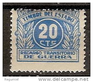 España Timbre De Estado - Recargo Transitorio De Guerra 65 ** Yvert 29 ** 1938 - Impuestos De Guerra