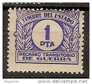 España Timbre De Estado - Recargo Transitorio De Guerra 68 ** Yvert 31 ** 1938 - Impuestos De Guerra