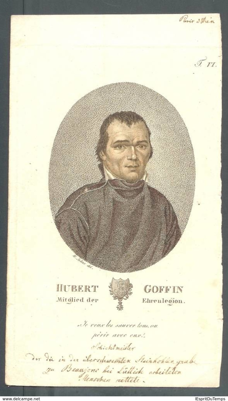 Hubert Goffin, Héros Liégeois, Chevalier De La Légion D'honneur - Prints & Engravings