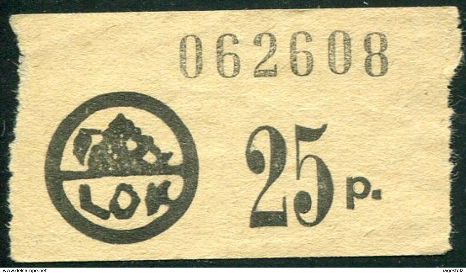 Finland LOK Lahti Cooperative Emergency Currency Money-stamp Revenue 25 Penni Type 2 Wertmarke Notgeld BEAR Ours Bär - Finland