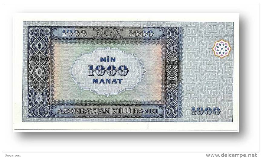 AZERBAIJAN - 1000 MANAT - 2001 - Pick 23 - UNC - Serie AB - 2 Scans - 1.000 - Azerbaigian