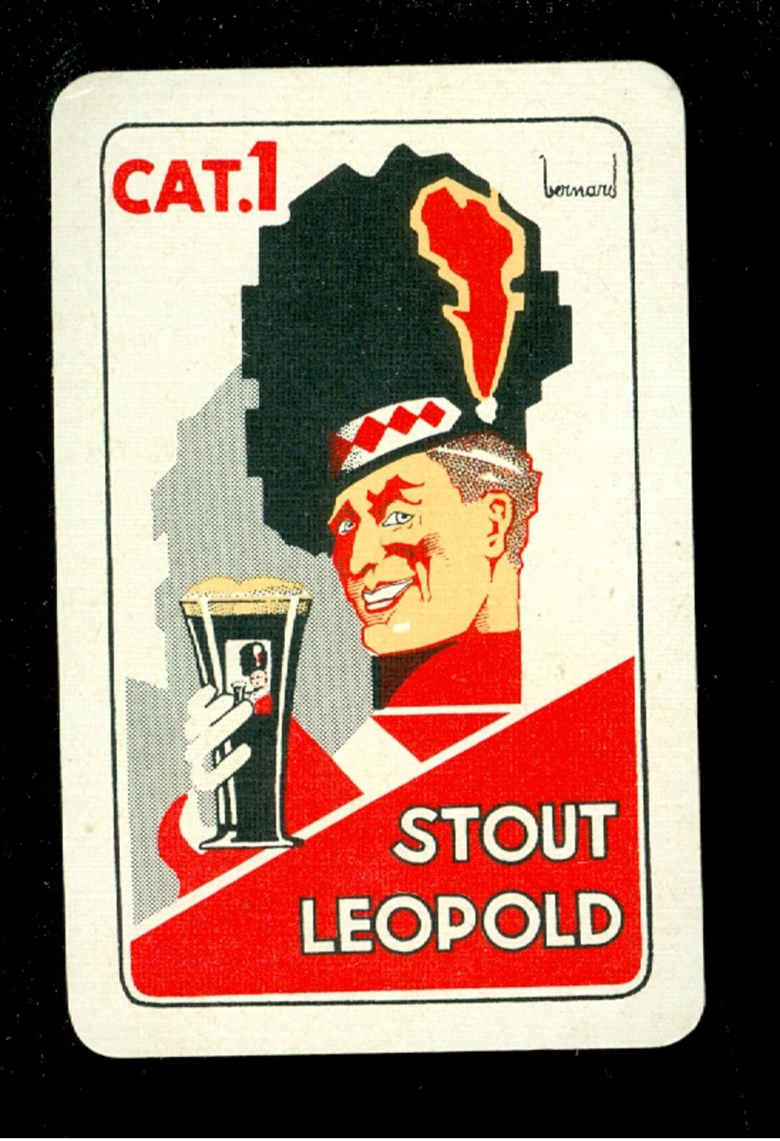 Speelkaart ( 0123 ) 1 Losse Kaart - Publicité Reclame  Bier Bière Brasserie Brouwerij -  STOUT LEOPOLD - Barajas De Naipe