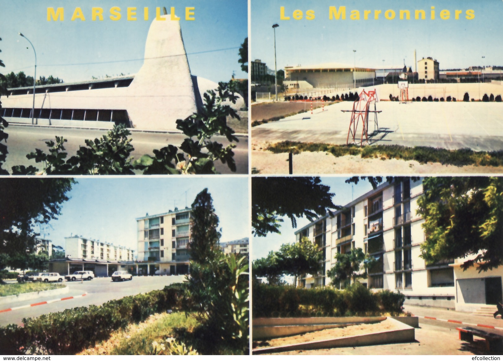 SUPERBE LES MARRONNIERS MARSEILLE 10 EME QUARTIER SAINT TRONC ENSEMBLE D´IMMEUBLE STADE MULTIVUE AUTO EDITEUR LA CIGOGNE - Timone, Baille, Pont De Vivaux