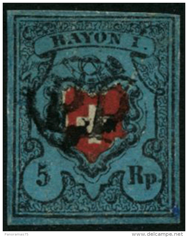 N&deg;14 5r Bleu Fonc&eacute; Et Noir Et Rouge, Sign&eacute; Brun - TB - Sonstige & Ohne Zuordnung