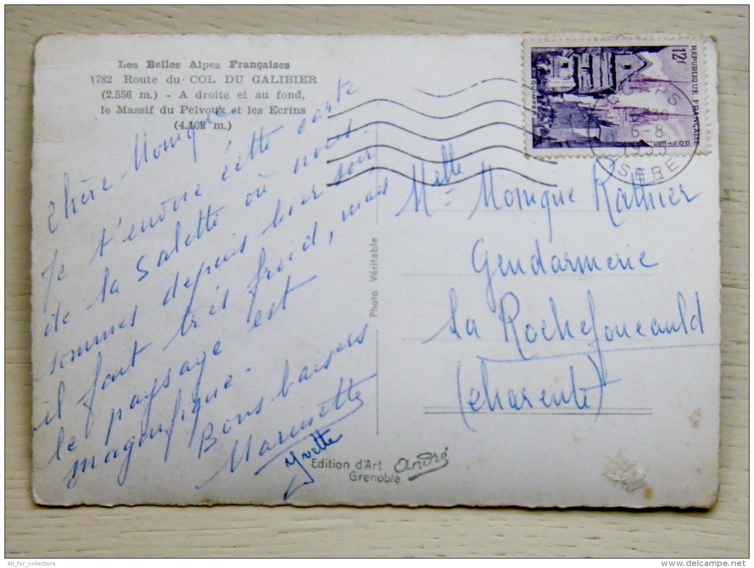 Post Card From France 1955 Quimper Mountains - Covers & Documents