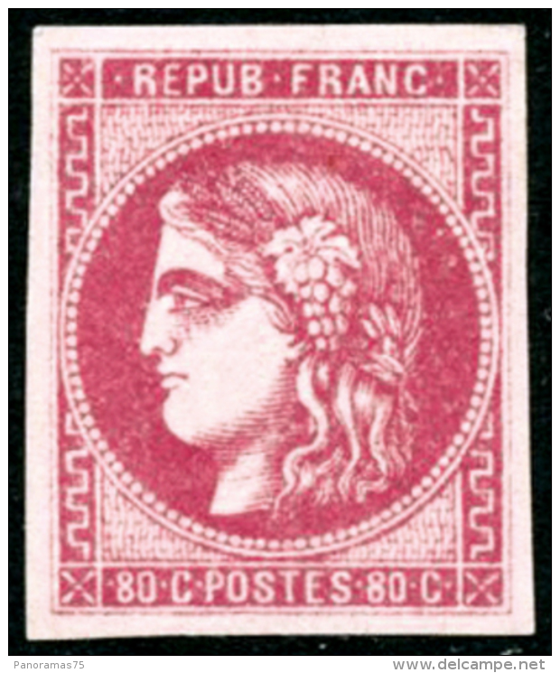 N&deg;49 80c Rose - TB - 1870 Bordeaux Printing