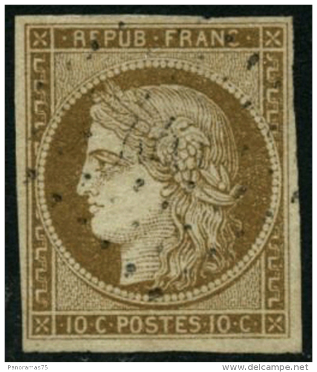 N&deg;1 10c Bistre - TB - 1849-1850 Ceres