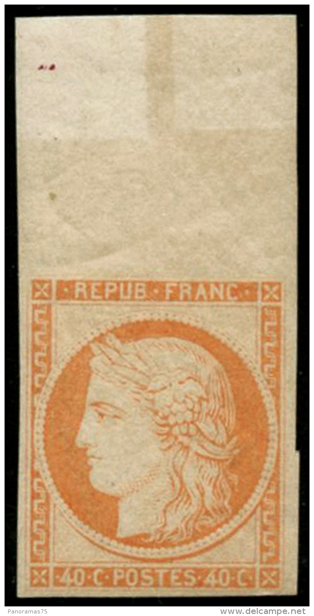 N&deg;5g 40c Orange, R&eacute;imp Pi&egrave;ce De Luxe - TB - 1849-1850 Ceres