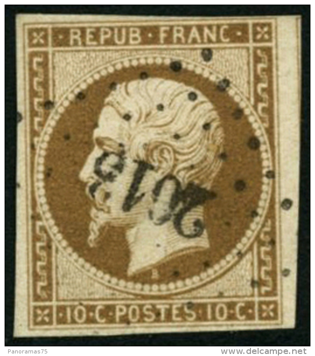 N&deg;9a 10c Bistre-brun - TB - 1852 Louis-Napoléon