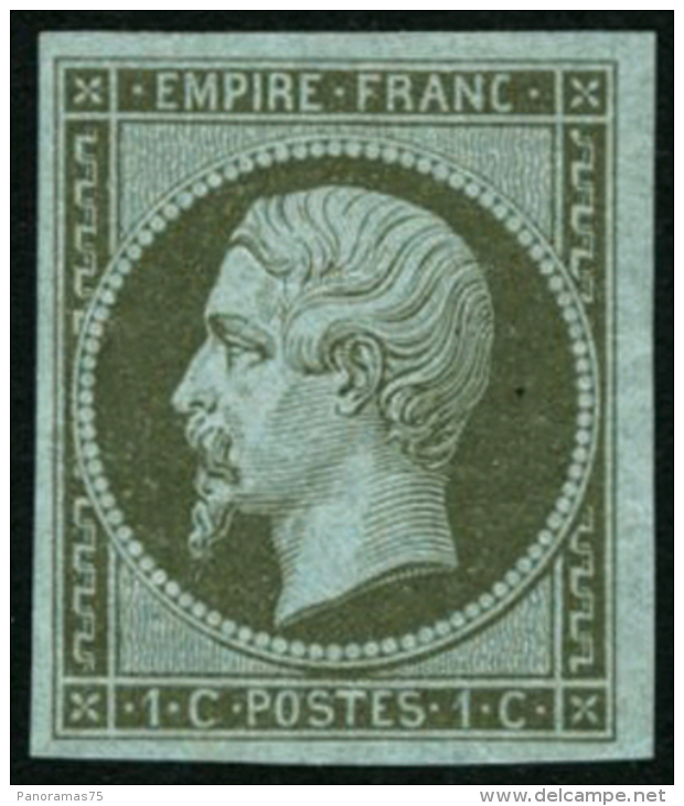 N&deg;11 1c Olive - TB - 1853-1860 Napoléon III.