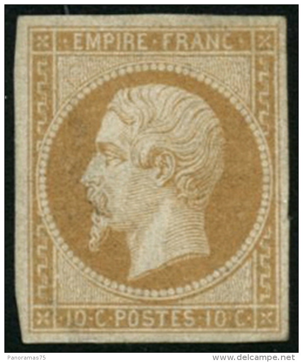 N&deg;13A 10c Bistre, Type I - TB - 1853-1860 Napoleon III