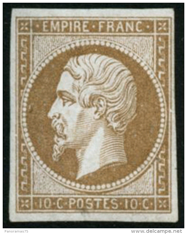 N&deg;13A 10c Bistre, Type I - B - 1853-1860 Napoléon III.