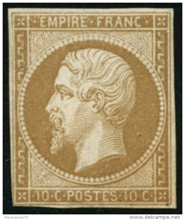 N&deg;13A 10c Bistre, Type I - TB - 1853-1860 Napoléon III.