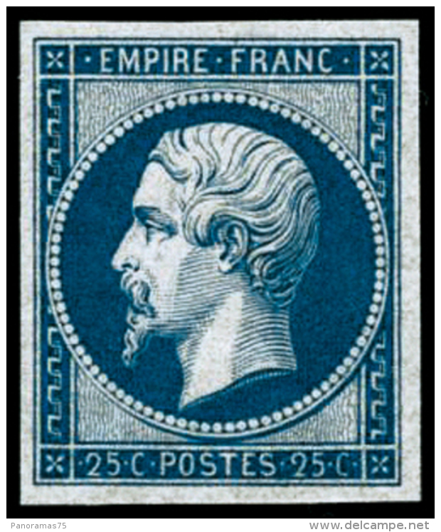 N&deg;15c 25c Bleu, R&eacute;imp - TB - 1853-1860 Napoléon III.