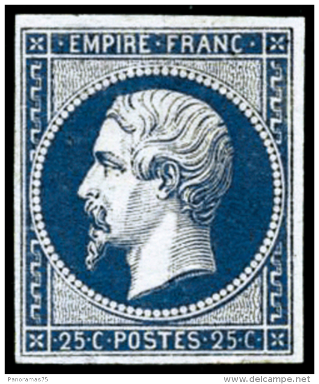 N&deg;15c 25c Bleu, R&eacute;imp - TB - 1853-1860 Napoléon III.