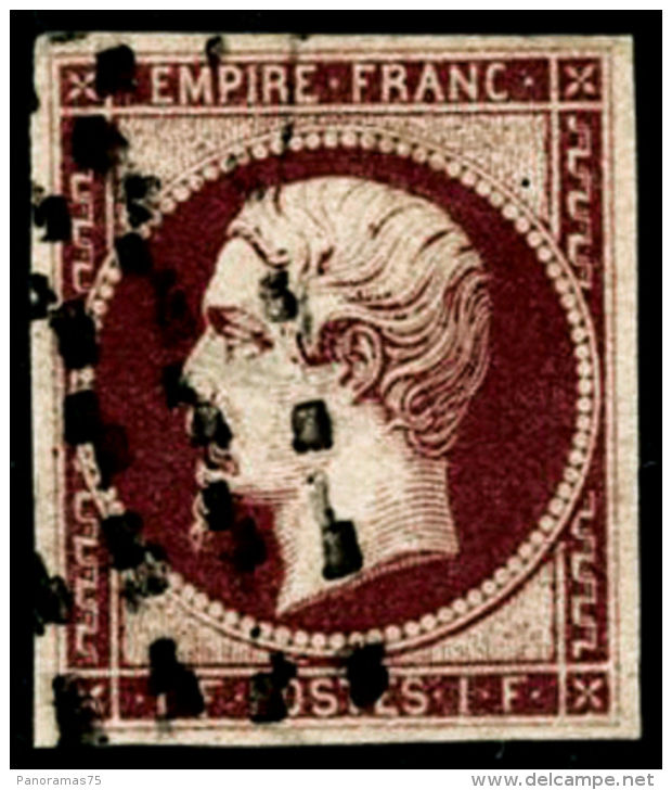 N&deg;18 1F Carmin, Sign&eacute; Scheller  - TB - 1853-1860 Napoléon III.