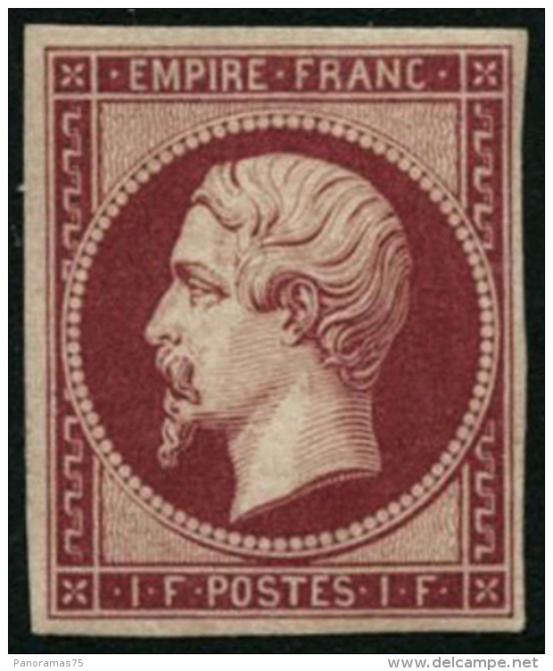 N&deg;18d 1F Carmin, R&eacute;imp - TB - 1853-1860 Napoleon III
