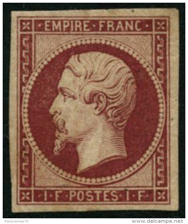 N&deg;18d 1F Carmin, R&eacute;imp - TB - 1853-1860 Napoleon III