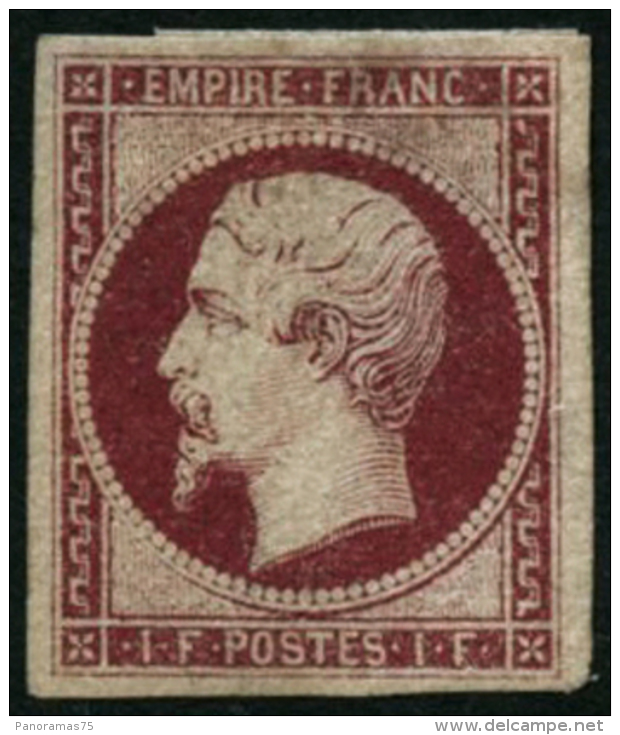 N&deg;18g 1F Velours Par Endroits, Quelques In&eacute;galit&eacute;s D'&eacute;paisseur De Papier D'origine, Nuance Exce - 1853-1860 Napoléon III.