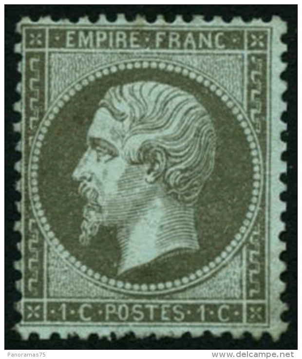 N&deg;19 1c Olive - TB - 1862 Napoléon III.