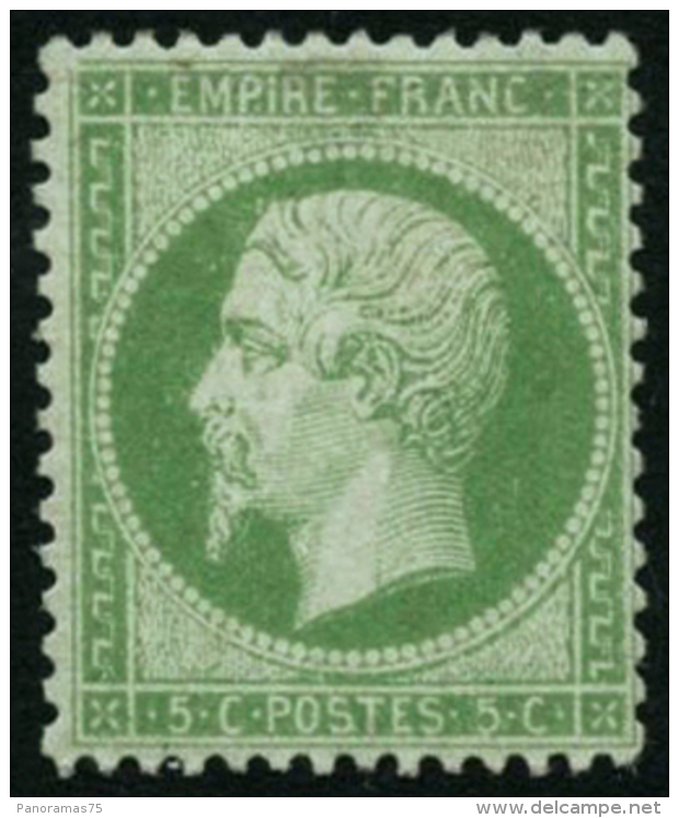 N&deg;20 5c Vert - TB - 1862 Napoléon III.