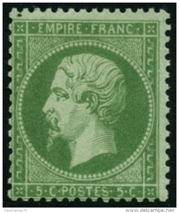 N&deg;20 5c Vert - TB - 1862 Napoléon III.