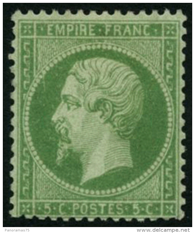 N&deg;20 5c Vert - TB - 1862 Napoleon III