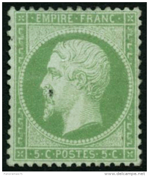 N&deg;20 5c Vert, Quasi SC - TB - 1862 Napoléon III.