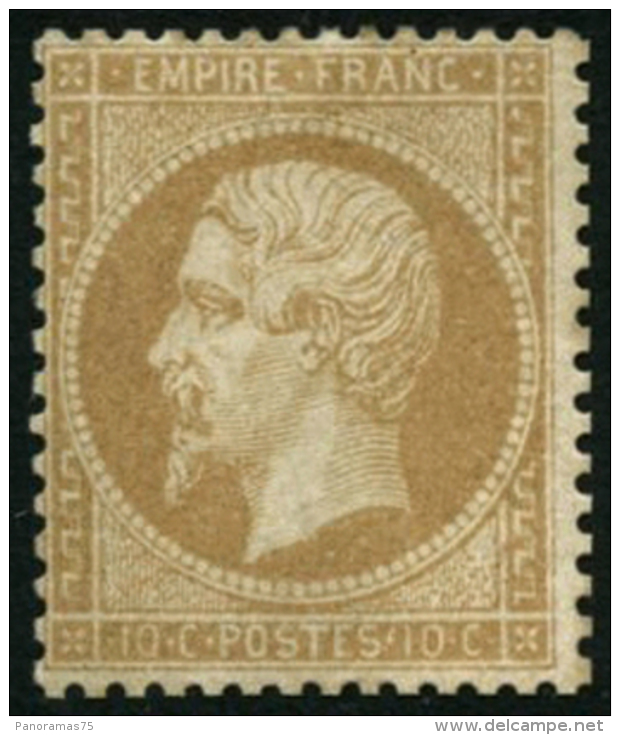 N&deg;21 10c Bistre, Sign&eacute; Brun - TB - 1862 Napoléon III.