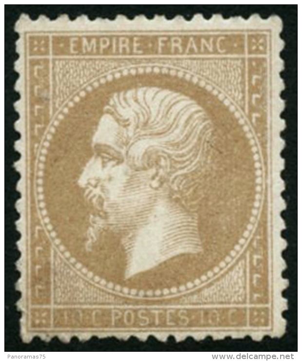 N&deg;21 10c Bistre, Quasi SC - TB - 1862 Napoléon III.