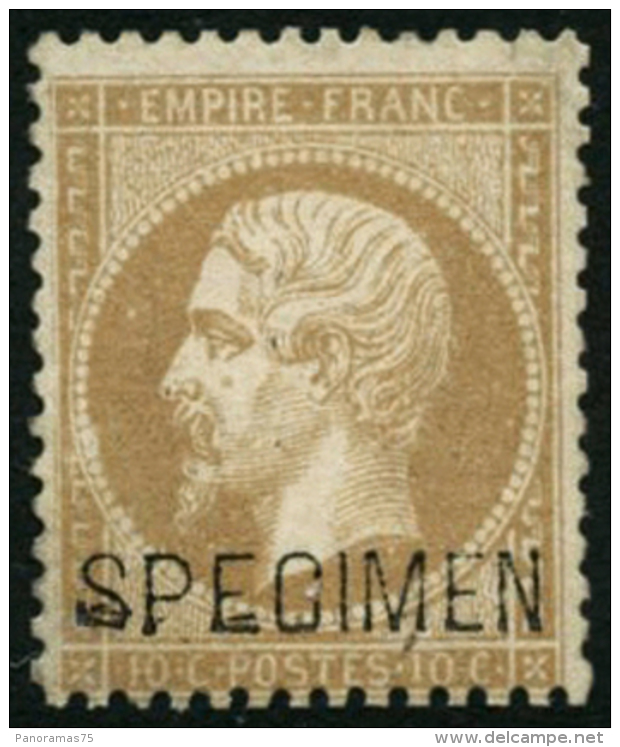 N&deg;21c 10c Bistre, Surcharg&eacute; Sp&eacute;cimen - TB - 1862 Napoléon III.