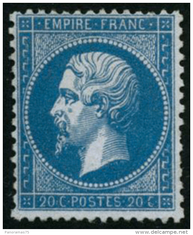 N&deg;22 20c Bleu - TB - 1862 Napoléon III.