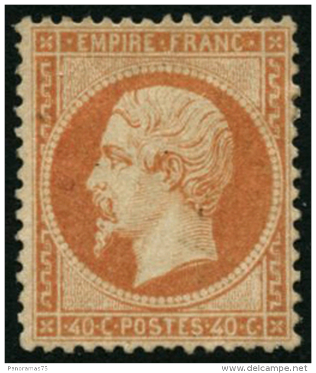 N&deg;23 40c Orange - TB - 1862 Napoléon III.