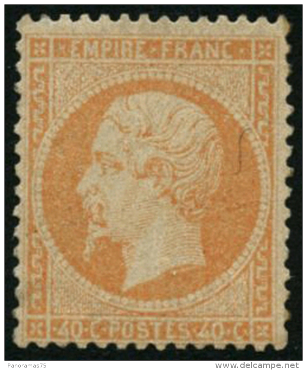 N&deg;23 40c Orange S/paille - TB - 1862 Napoléon III.