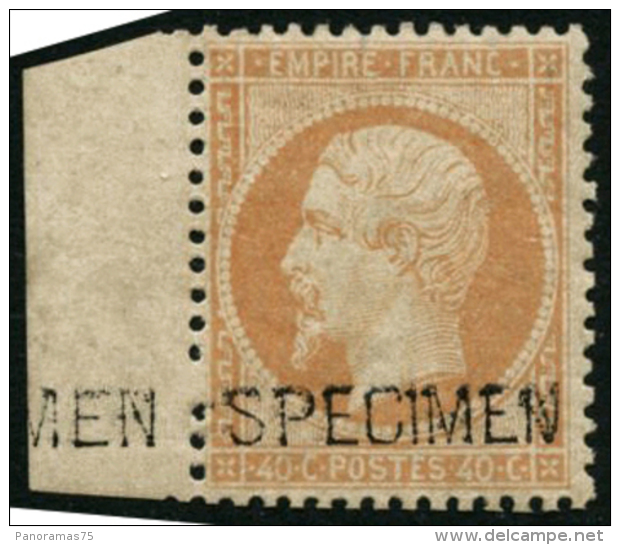 N&deg;23d 40c Orange, Surcharg&eacute; Specimen - TB - 1862 Napoléon III.