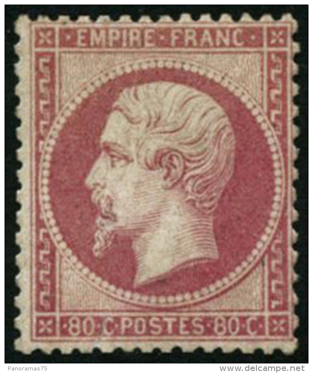 N&deg;24 80c Rose - TB - 1862 Napoléon III.