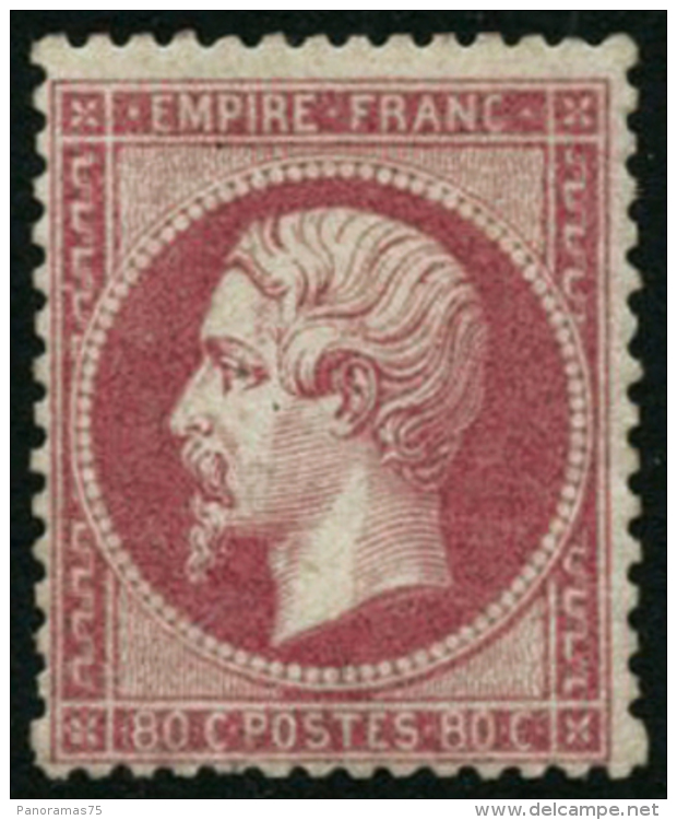 N&deg;24c 80c Rose Clair - TB - 1862 Napoléon III.