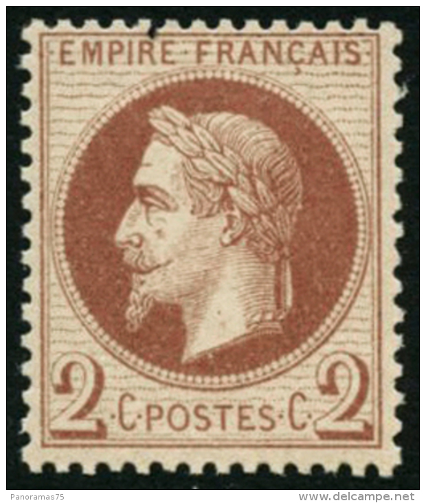 N&deg;26 2c Rouge-brun - TB - 1863-1870 Napoléon III. Laure