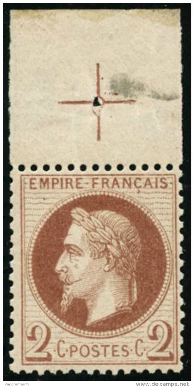 N&deg;26B 2c Rouge-brun Clair, Type II - TB - 1863-1870 Napoléon III. Laure